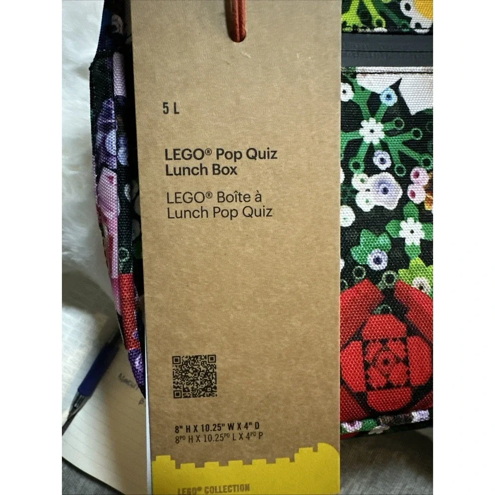 NWT LEGO +  Herschel Botanical Collection POP QUIZ LUNCH BOX Floral Garden